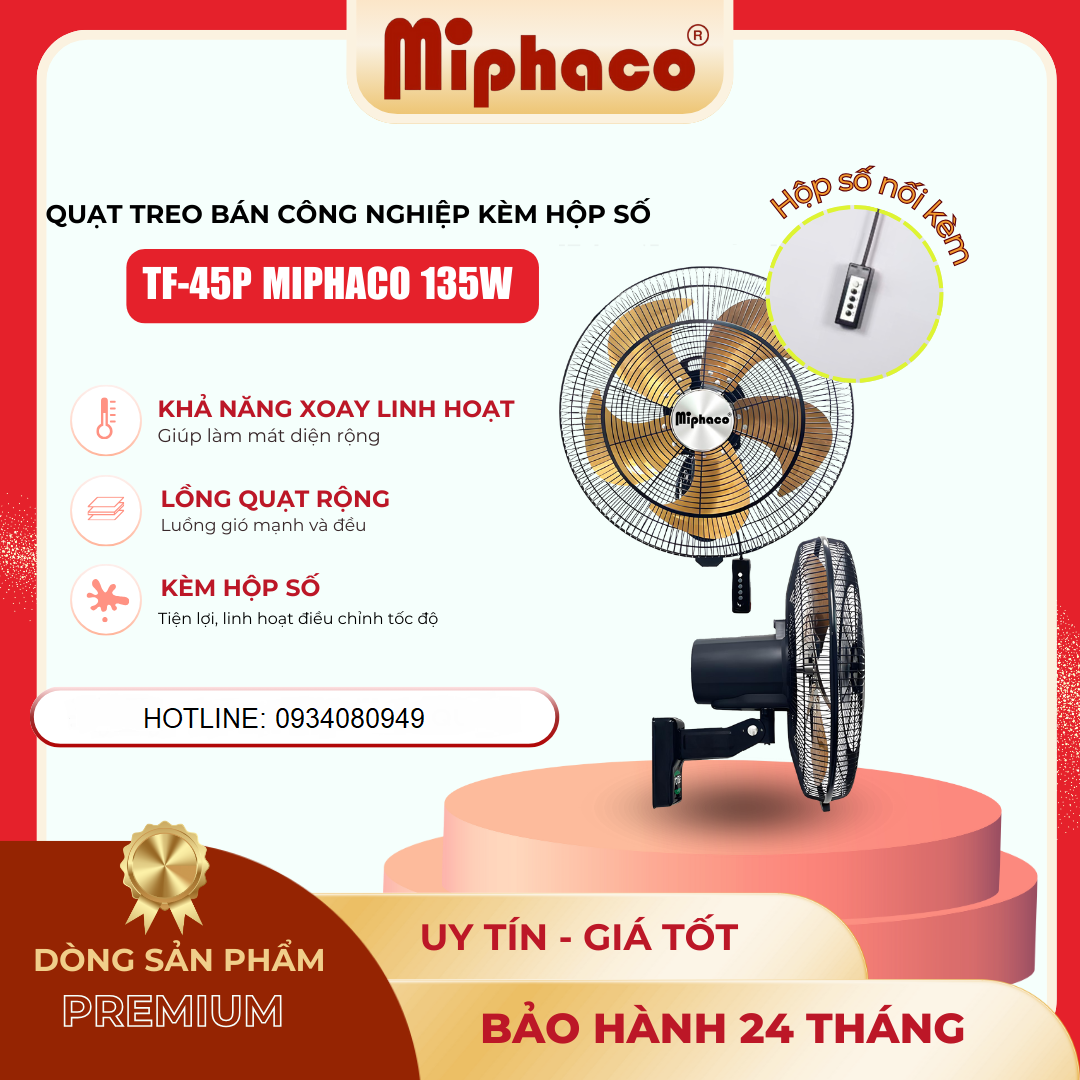 Quạt treo đa dụng Miphaco TF-45P